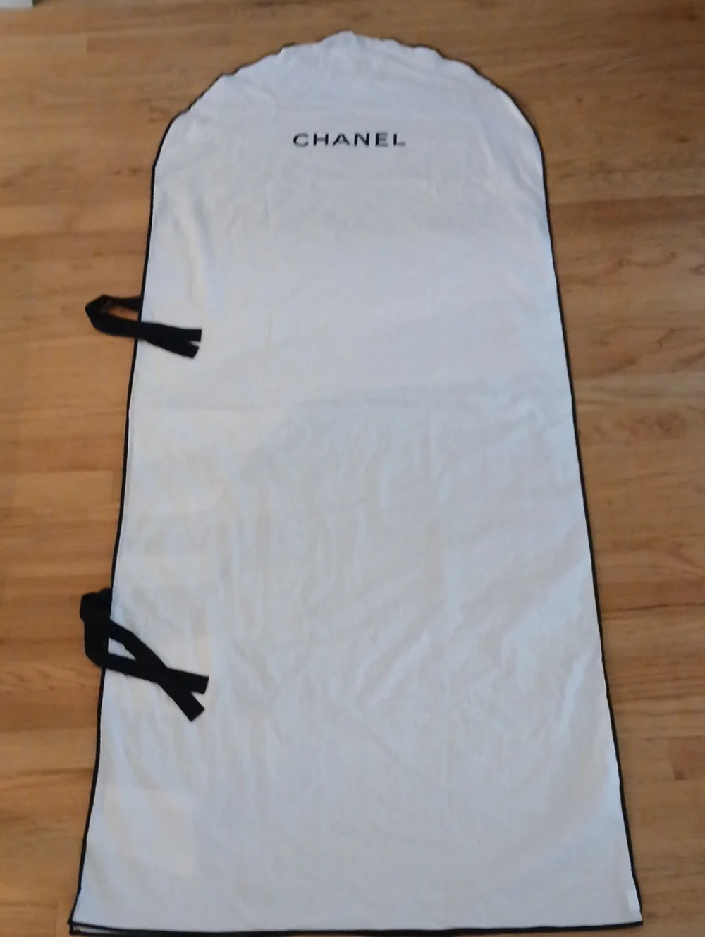 CHANEL White And Black Garment Bag Storage And Protection  Garment Cover